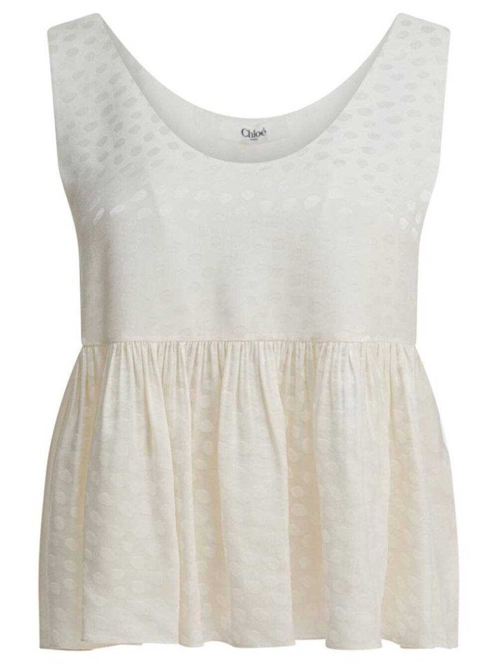 Chloé Peplum Top In Silk Tag Size 38 Women